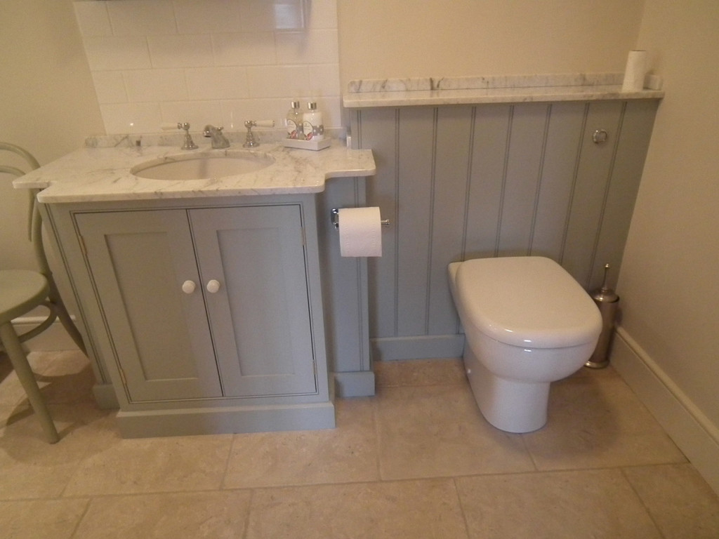 purpose made vanity unit and panelling